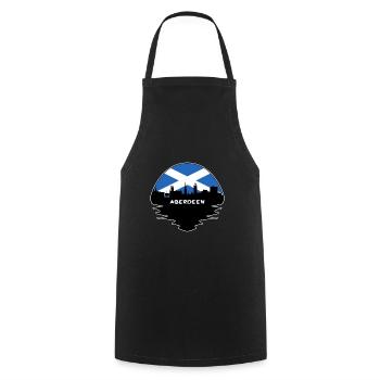 Aberdeen Schottland Flagge Skyline Silhouette Reisen - Kochschürze - Schwarz - Vorne - AI Model Male 185 dark (185cm)