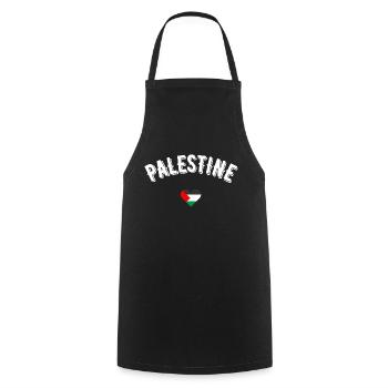 Palestine - Cooking Apron - black - Front - AI Model Male 185 dark (185cm)