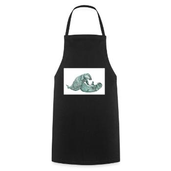 Loutre 3 07 02 2023 - Tablier de cuisine - noir - Devant - AI Model Male 185 dark (185cm)