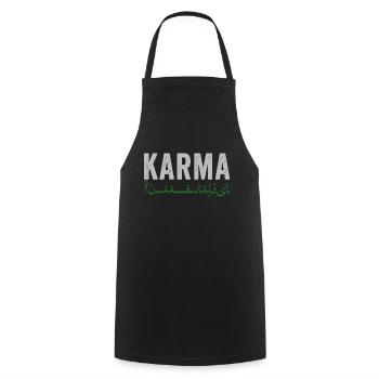 Karma Fundamentalist - Kochschürze - Schwarz - Vorne - AI Model Male 185 dark (185cm)