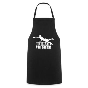Frisbee Throwing Disc Sport - Cooking Apron - black - Front - AI Model Male 185 dark (185cm)