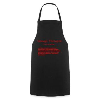 Masseur Definition - Cooking Apron - black - Front - AI Model Male 185 dark (185cm)