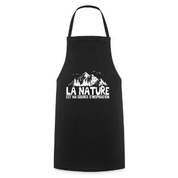 La nature est ma source d'inspiration - Tablier de cuisine - noir - Devant - AI Model Male 185 dark (185cm)