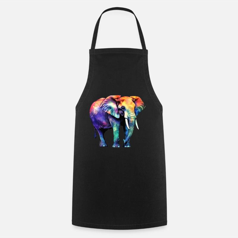 Éléphant - Tablier de cuisine - noir