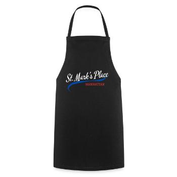 Série Quartier – St Mark’s Place - Tablier de cuisine - noir - Devant - AI Model Male 185 dark (185cm)