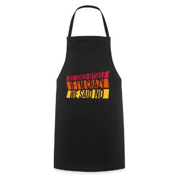 Just Asked Myself If I'm Crazy We Said No Saying - Cooking Apron - black - Front - AI Model Male 185 dark (185cm)
