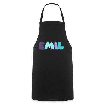 Nom - Emil - Tablier de cuisine - noir - Devant - AI Model Male 185 dark (185cm)