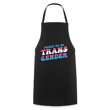 Stolz darauf, Transgender zu sein - LGBTQ Pride Transgender - Kochschürze - Schwarz - Vorne - AI Model Male 185 dark (185cm)