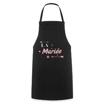 Die Braut Pink Arrow - Kochschürze - Schwarz - Vorne - AI Model Male 185 dark (185cm)