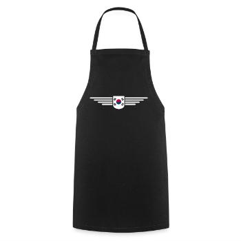 J’aime la Corée du Sud Design T-shirt Outfit - Tablier de cuisine - noir - Devant - AI Model Male 185 dark (185cm)