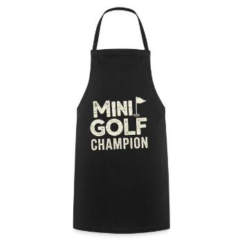 Golf Minigolf Minigolfer Golfer - Kochschürze - Schwarz - Vorne - AI Model Male 185 dark (185cm)