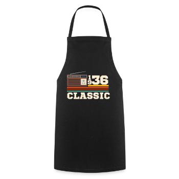 Anniversary 1936 retro classic - Cooking Apron - black - Front - AI Model Male 185 dark (185cm)