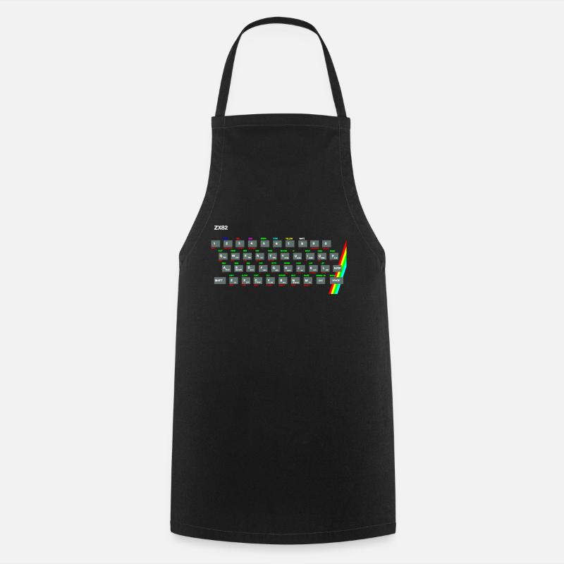 ZX81 (Zed-Ex) Spectrum Keyboard - Cooking Apron - black
