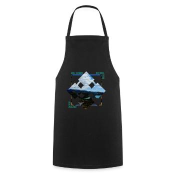 Abel Tasman Neuseeland Traum Strand Geschenkidee - Kochschürze - Schwarz - Vorne - AI Model Male 185 dark (185cm)