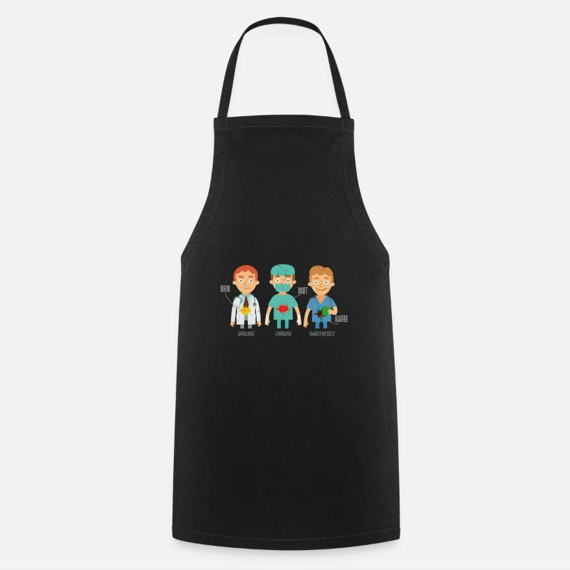 Anesthesiologist Urologist Surgeon Funny Gift Idea - Cooking Apron - black