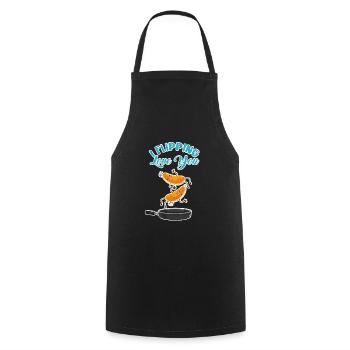 Pan Cake Pfannenkuchen Liebe Paar Geschenk - Kochschürze - Schwarz - Vorne - AI Model Male 185 dark (185cm)