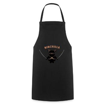 Ninja - Cooking Apron - black - Front - AI Model Male 185 dark (185cm)