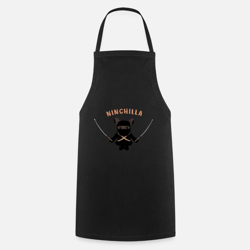 Samurai ninja gift - Cooking Apron - black