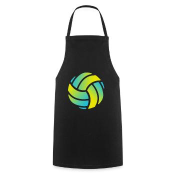 Volleyball Sport Ball - Cooking Apron - black - Front - AI Model Male 185 dark (185cm)