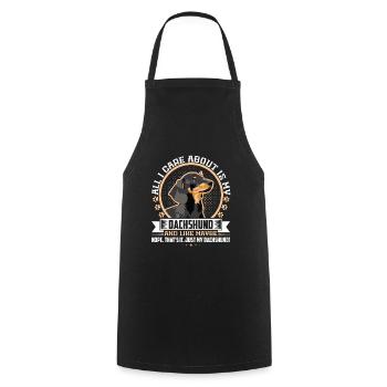 Teckel Teckel Teckel Teckel Cadeau - Tablier de cuisine - noir - Devant - AI Model Male 185 dark (185cm)