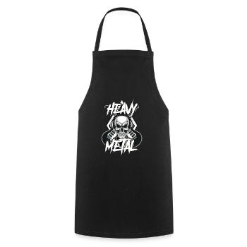 Heavy Metal - Cooking Apron - black - Front - AI Model Male 185 dark (185cm)