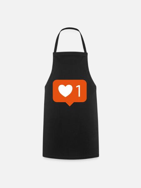 Instagram Like - Kochschürze - Schwarz