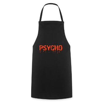 Psycho horror - Cooking Apron - black - Front - AI Model Male 185 dark (185cm)