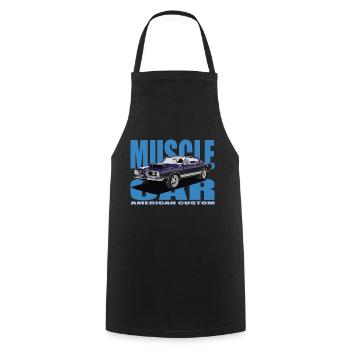 MuscleCar - Tablier de cuisine - noir - Devant - AI Model Male 185 dark (185cm)