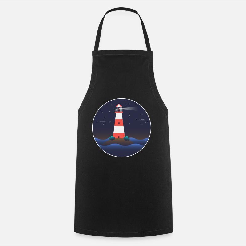 Lighthouse, international lighthouse day - Cooking Apron - black