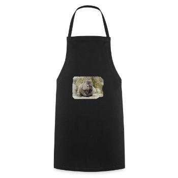 WOMBAT - Australia - Cooking Apron - black - Front - AI Model Male 185 dark (185cm)