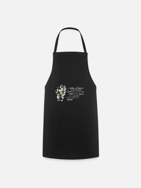 Crois que les miracles t’arrivent - poème Rilke - Tablier de cuisine - noir