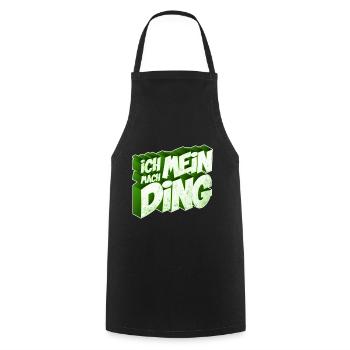 Ich mach mein Ding | Motivation Geschenkidee - Kochschürze - Schwarz - Vorne - AI Model Male 185 dark (185cm)