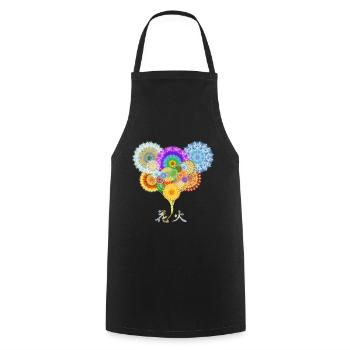 Hanabi 10 C - Cooking Apron - black - Front - AI Model Male 185 dark (185cm)