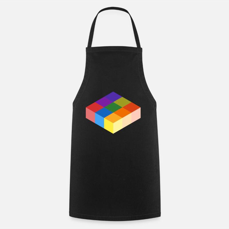 Grille cube - Tablier de cuisine - noir