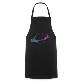 Rings Of Saturn - Cooking Apron - black - Front - AI Model Male 185 dark (185cm)