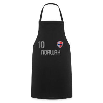 Norway Football Team - Cooking Apron - black - Front - AI Model Male 185 dark (185cm)