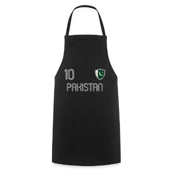 Pakistan Football Team - Cooking Apron - black - Front - AI Model Male 185 dark (185cm)