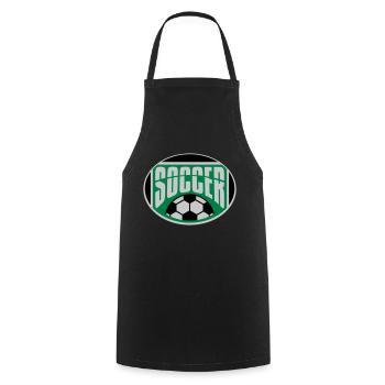 Soccer Hobby Sport Shield - Cooking Apron - black - Front - AI Model Male 185 dark (185cm)