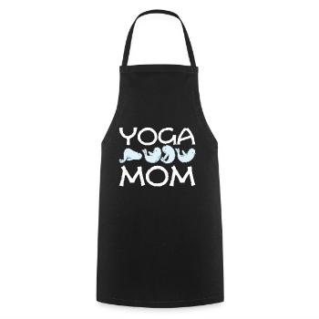 Yoga Mama Mutter Mutti Geschenk - Kochschürze - Schwarz - Vorne - AI Model Male 185 dark (185cm)