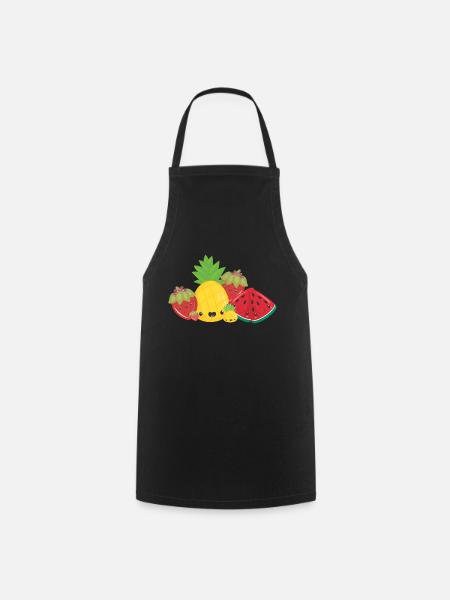 Fruit Party - Kochschürze - Schwarz
