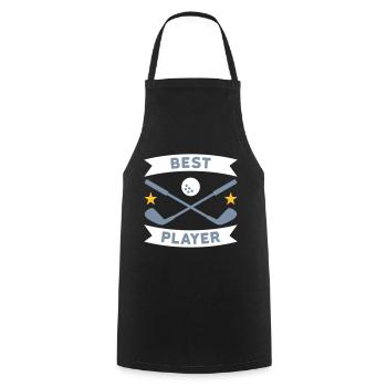 Best golf player (banners, stars, golf clubs) - Cooking Apron - black - Front - AI Model Male 185 dark (185cm)