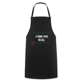 J’aime pas Noël - Tablier de cuisine - noir - Devant - AI Model Male 185 dark (185cm)