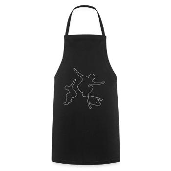 Free Running Damen Parkour Parcours Herren - Kochschürze - Schwarz - Vorne - AI Model Male 185 dark (185cm)