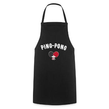 ping pong - Tablier de cuisine - noir - Devant - AI Model Male 185 dark (185cm)