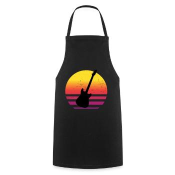 Guitar Ladies Acoustic Guitar - Cooking Apron - black - Front - AI Model Male 185 dark (185cm)