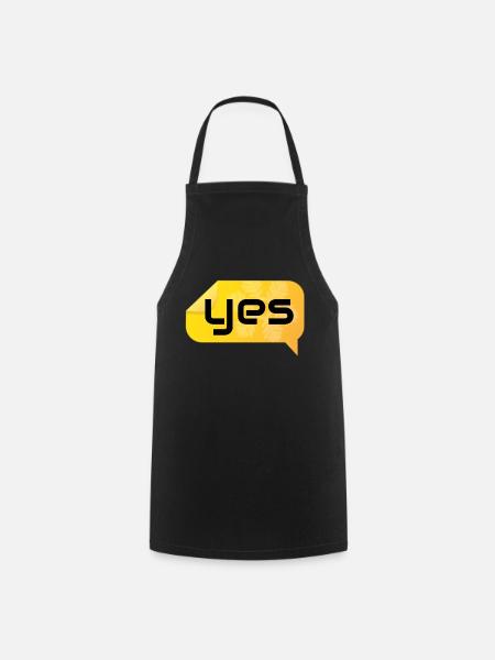 yes - Kochschürze - Schwarz
