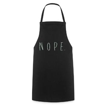 NOPE - sei kein ja-Sager! - Kochschürze - Schwarz - Vorne - AI Model Male 185 dark (185cm)