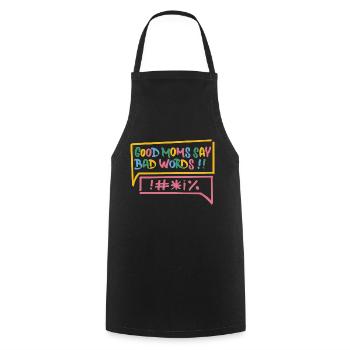Les bonnes mamans disent de mauvais mots Drôle de conception de mère - Tablier de cuisine - noir - Devant - AI Model Male 185 dark (185cm)
