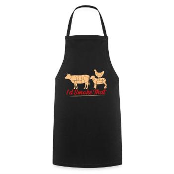 I'd Smoke That Smoker BBQ Grilling - Kochschürze - Schwarz - Vorne - AI Model Male 185 dark (185cm)