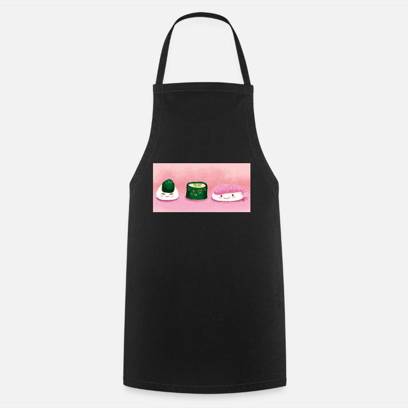 Sushi heureux - Tablier de cuisine - noir